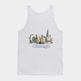 Chicago Skyline Minimalist Tank Top